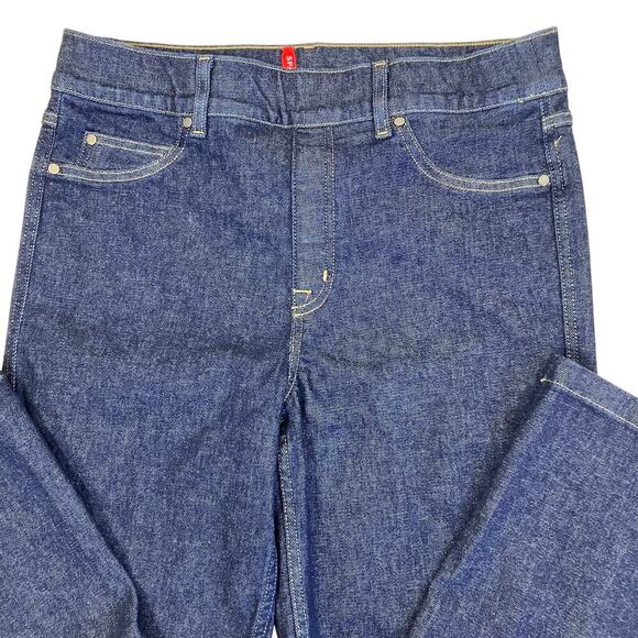 Spanx Sz XL SPANXshape EveryWear Kick Flare Jeans Raw Indigo Pull-on Stretchy 16 - Picture 15 of 16